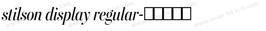 stilson display regular字体转换